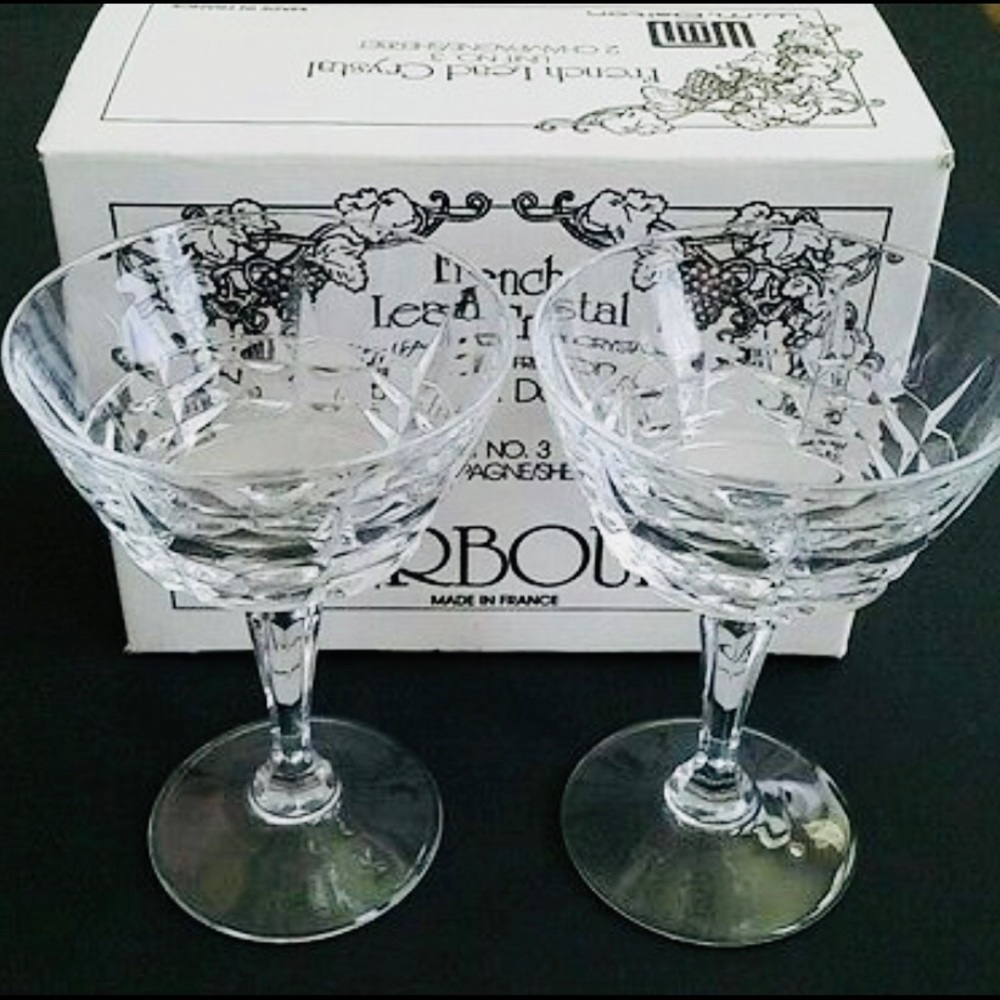 Dalton set of French champagne/sherbet glasses.